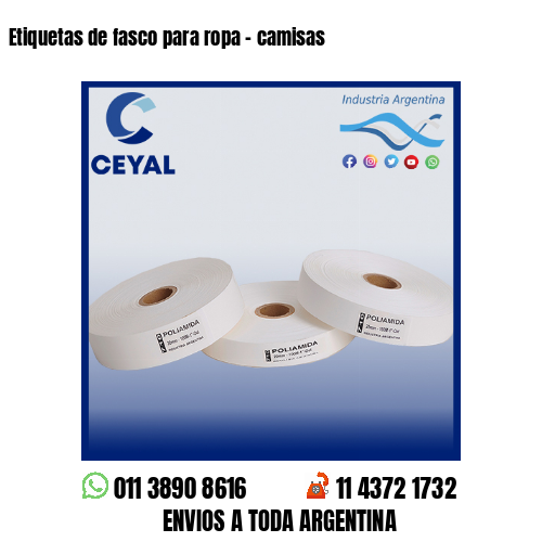 Etiquetas de fasco para ropa – camisas