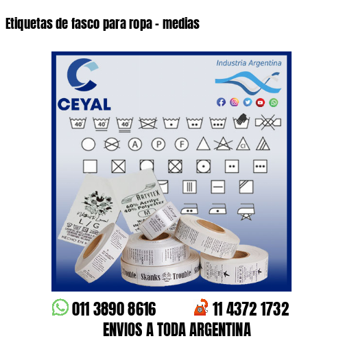 Etiquetas de fasco para ropa – medias