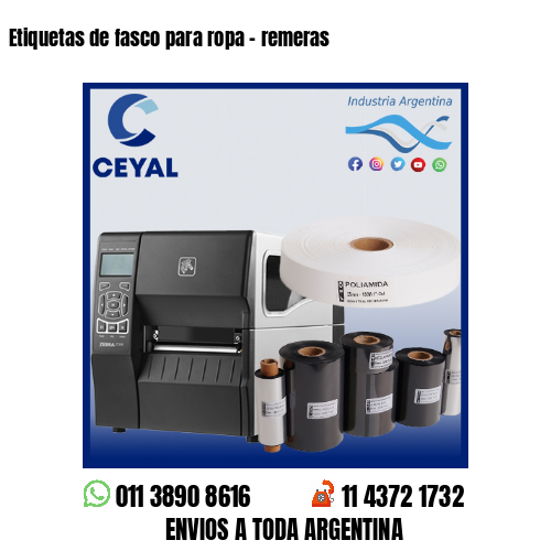 Etiquetas de fasco para ropa – remeras