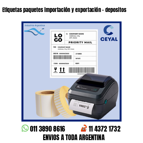 Etiquetas paquetes importación y exportación – depositos