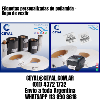 Etiquetas personalizadas de poliamida – Ropa de vestir