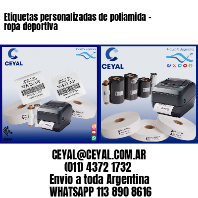 Etiquetas personalizadas de poliamida – ropa deportiva