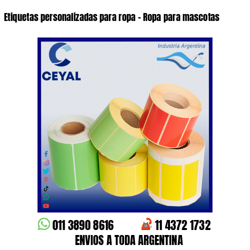 Etiquetas personalizadas para ropa – Ropa para mascotas