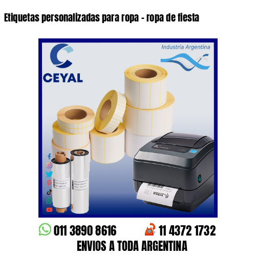 Etiquetas personalizadas para ropa – ropa de fiesta