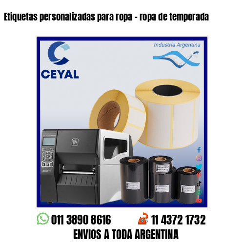 Etiquetas personalizadas para ropa – ropa de temporada