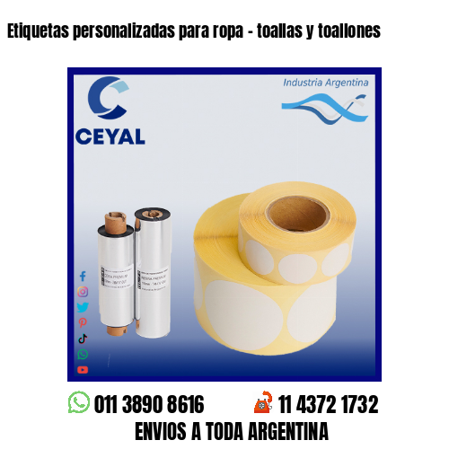 Etiquetas personalizadas para ropa – toallas y toallones