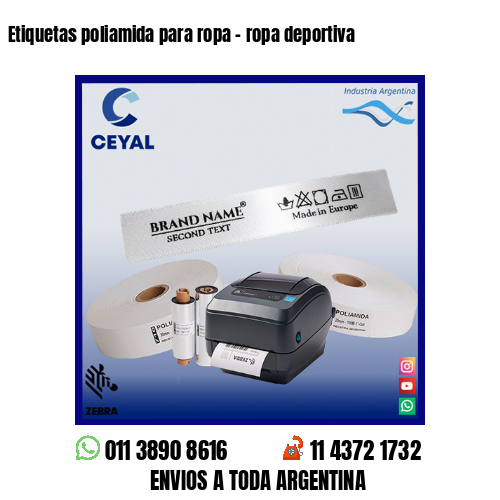 Etiquetas poliamida para ropa – ropa deportiva