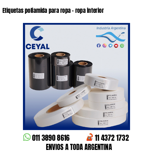 Etiquetas poliamida para ropa – ropa interior