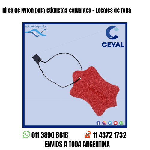Hilos de Nylon para etiquetas colgantes – Locales de ropa