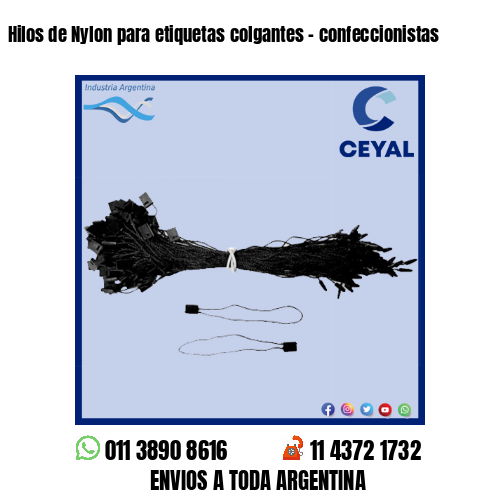 Hilos de Nylon para etiquetas colgantes – confeccionistas