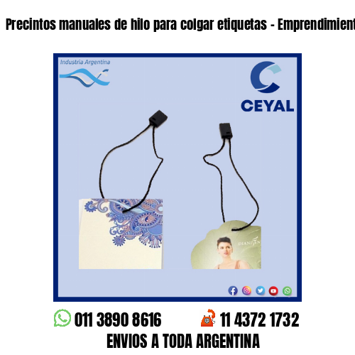 Precintos manuales de hilo para colgar etiquetas – Emprendimientos textiles