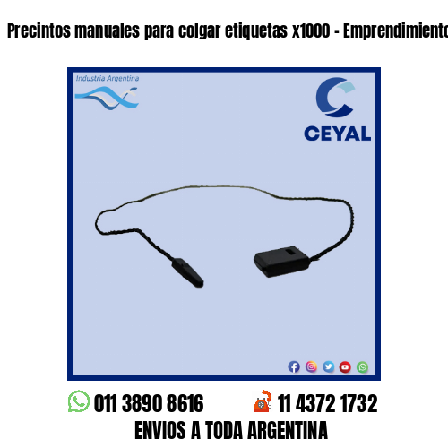 Precintos manuales para colgar etiquetas x1000 – Emprendimientos textiles