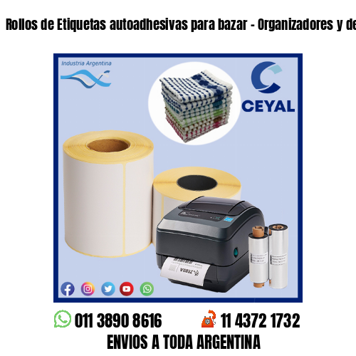 Rollos de Etiquetas autoadhesivas para bazar – Organizadores y despenseros