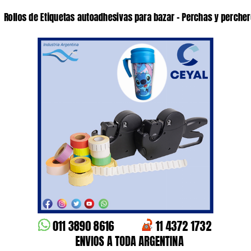 Rollos de Etiquetas autoadhesivas para bazar – Perchas y percheros