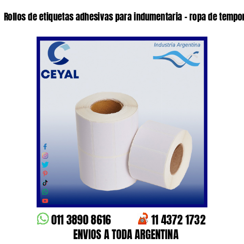 Rollos de etiquetas adhesivas para indumentaria – ropa de temporada