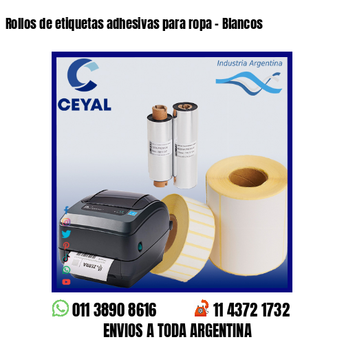 Rollos de etiquetas adhesivas para ropa – Blancos