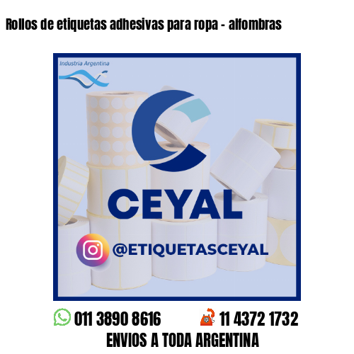 Rollos de etiquetas adhesivas para ropa - alfombras