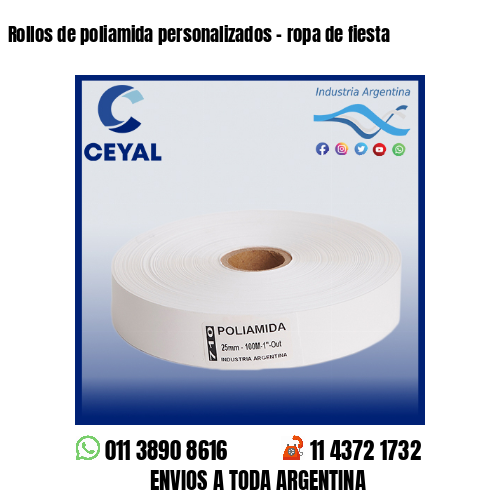 Rollos de poliamida personalizados – ropa de fiesta