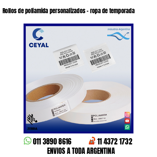 Rollos de poliamida personalizados – ropa de temporada