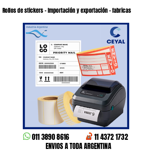 Rollos de stickers – Importación y exportación – fabricas