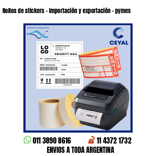 Rollos de stickers – Importación y exportación – pymes