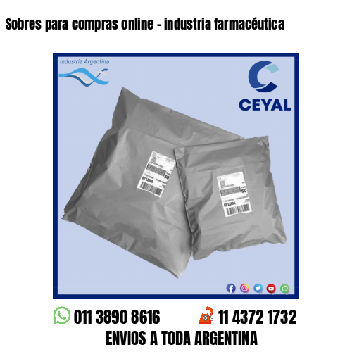 Sobres para compras online – industria farmacéutica