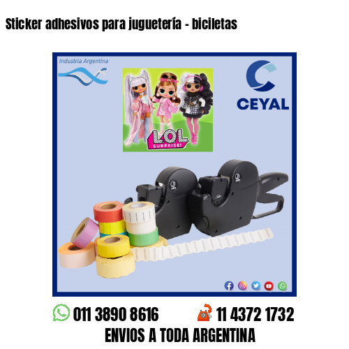 Sticker adhesivos para juguetería – biciletas