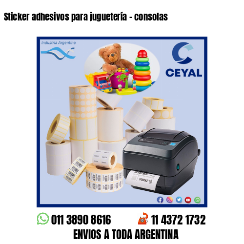 Sticker adhesivos para juguetería – consolas