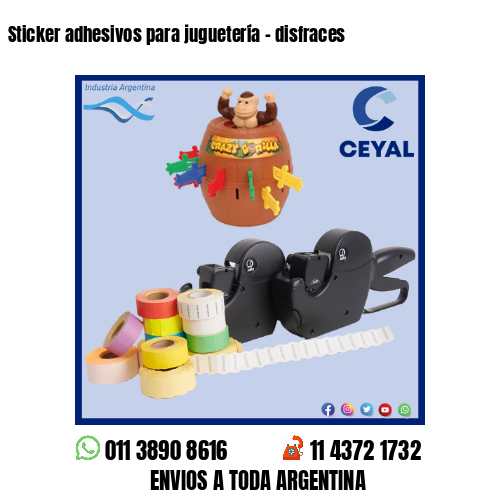 Sticker adhesivos para juguetería – disfraces