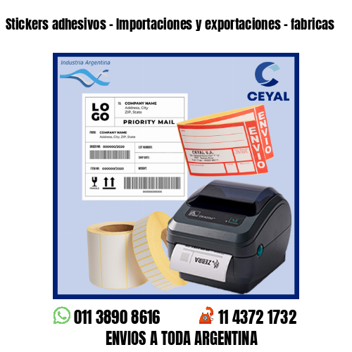 Stickers adhesivos – Importaciones y exportaciones – fabricas