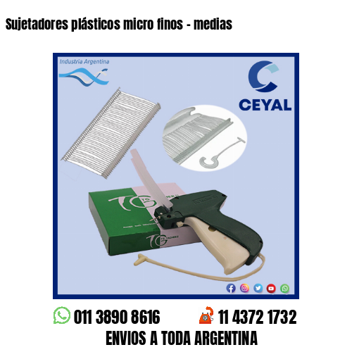 Sujetadores plásticos micro finos – medias