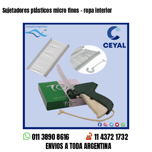 Sujetadores plásticos micro finos – ropa interior