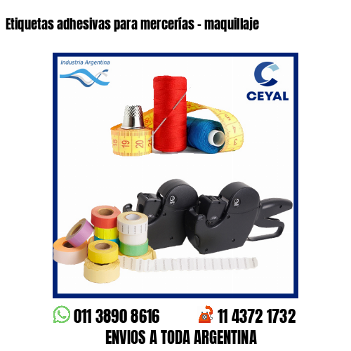 Etiquetas adhesivas para mercerías – maquillaje
