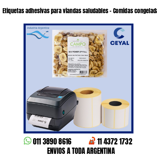Etiquetas adhesivas para viandas saludables – Comidas congeladas