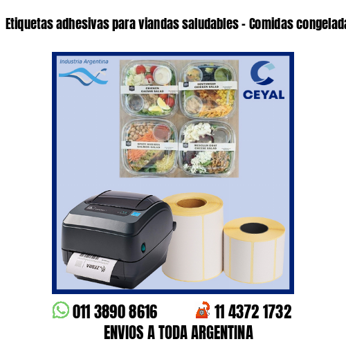 Etiquetas adhesivas para viandas saludables – Comidas congeladas