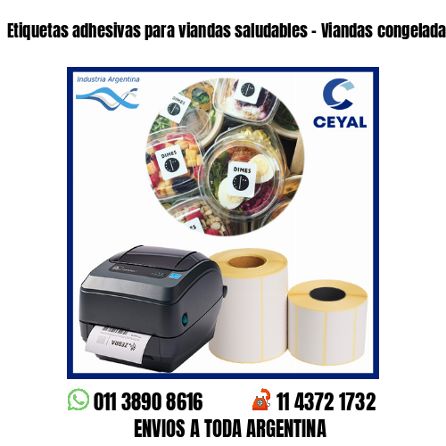 Etiquetas adhesivas para viandas saludables – Viandas congeladas