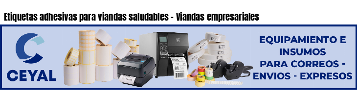 Etiquetas adhesivas para viandas saludables - Viandas empresariales