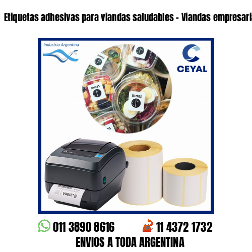 Etiquetas adhesivas para viandas saludables – Viandas empresariales
