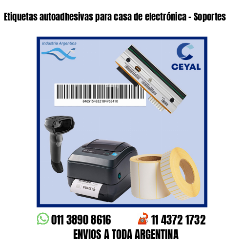 Etiquetas autoadhesivas para casa de electrónica – Soportes