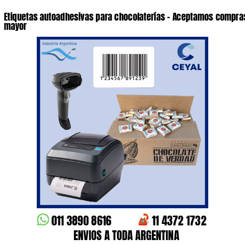 Etiquetas autoadhesivas para chocolaterías – Aceptamos compras al por menor y mayor