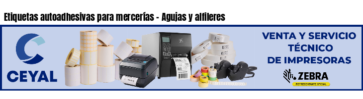 Etiquetas autoadhesivas para mercerías - Agujas y alfileres