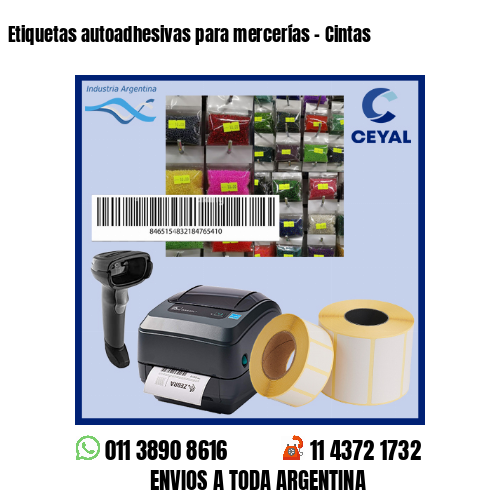 Etiquetas autoadhesivas para mercerías – Cintas