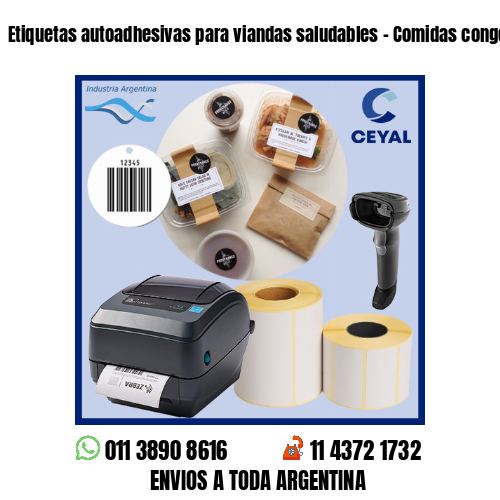Etiquetas autoadhesivas para viandas saludables – Comidas congeladas
