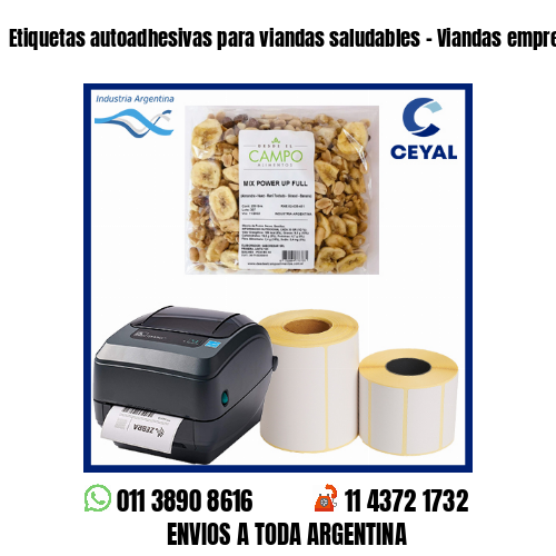 Etiquetas autoadhesivas para viandas saludables – Viandas empresariales