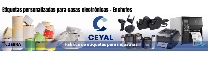 Etiquetas personalizadas para casas electrónicas - Enchufes