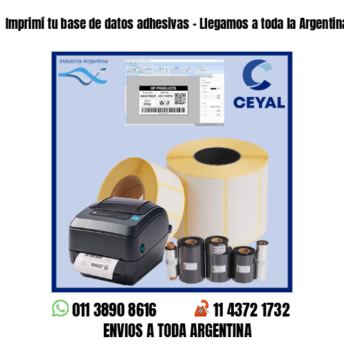 Imprimí tu base de datos adhesivas - Llegamos a toda la Argentina!