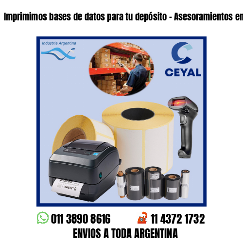 Imprimimos bases de datos para tu depósito – Asesoramientos en el acto!