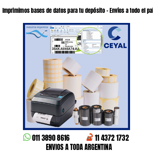 Imprimimos bases de datos para tu depósito – Envíos a todo el país!