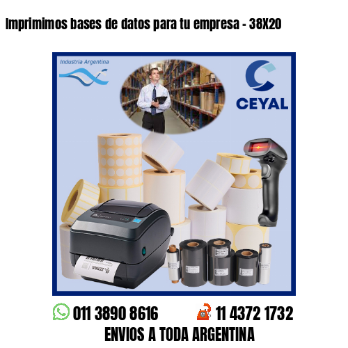 Imprimimos bases de datos para tu empresa – 38X20