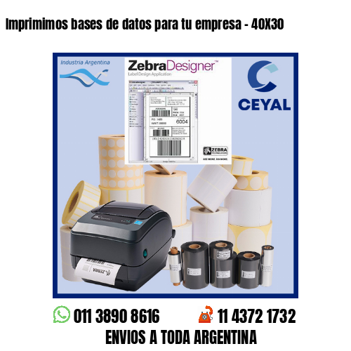 Imprimimos bases de datos para tu empresa – 40X30